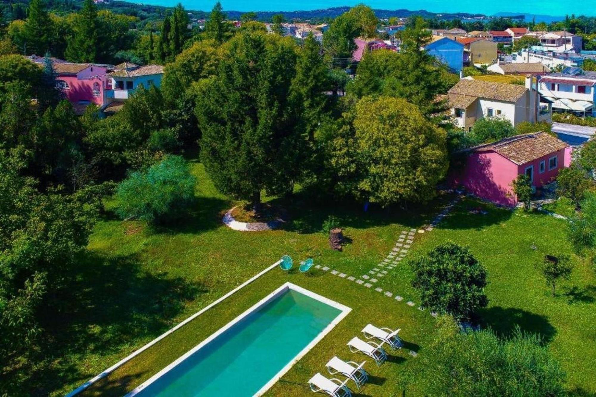 Secret Garden House - Private Garden With Pool Villa Acharavi  Bagian luar foto